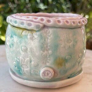 Handmade Planter Pot GREAT DRAINAGE Nursery Vase succulents succulent planters